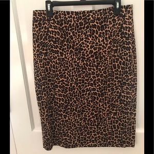 J. Crew leopard animal print skirt, like new
